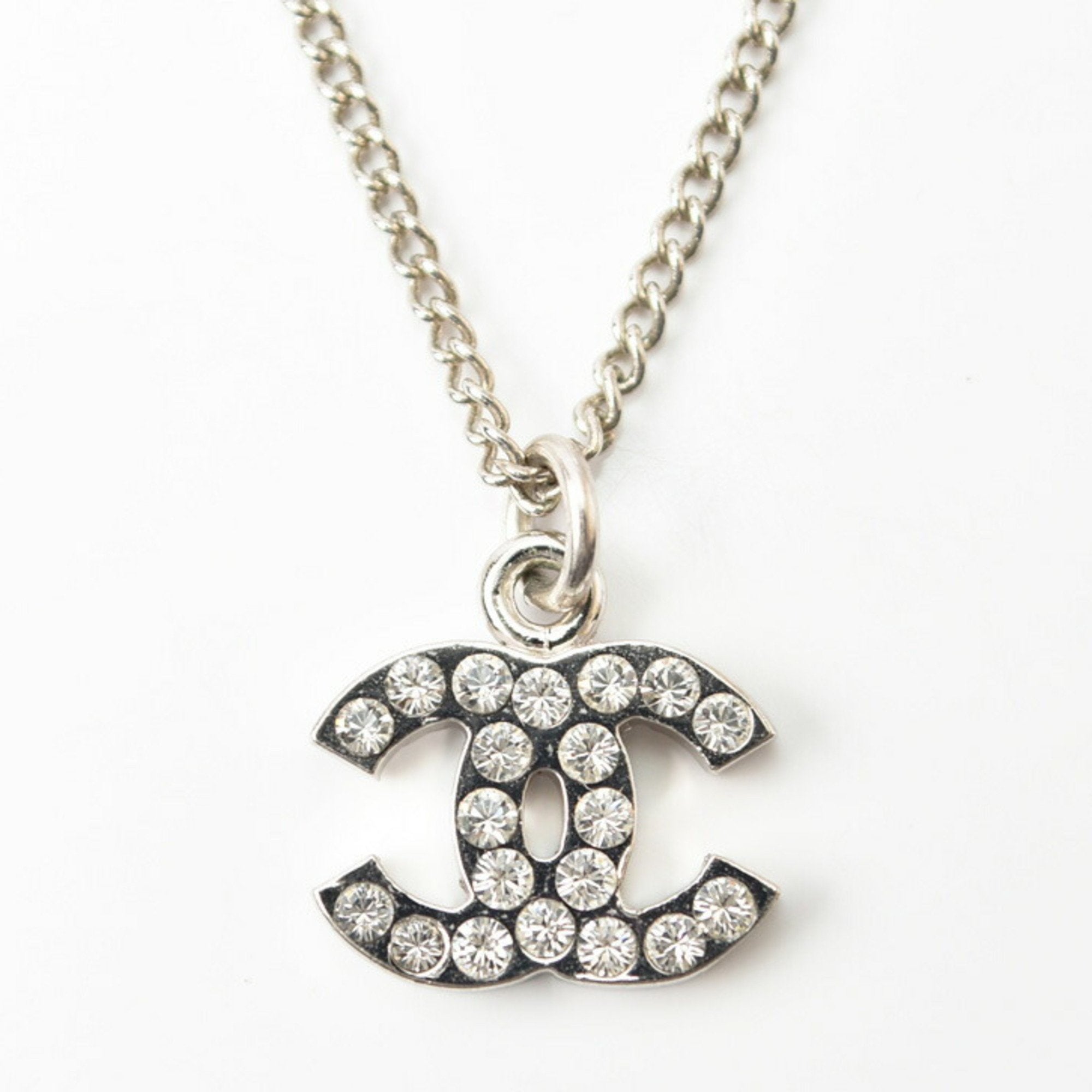 CC Logo Pendant Necklace Sterling Silver