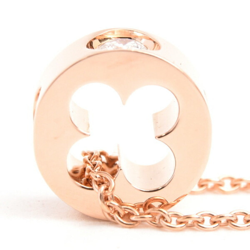 Monogram Pendant Necklace 18K Rose Gold with Diamond