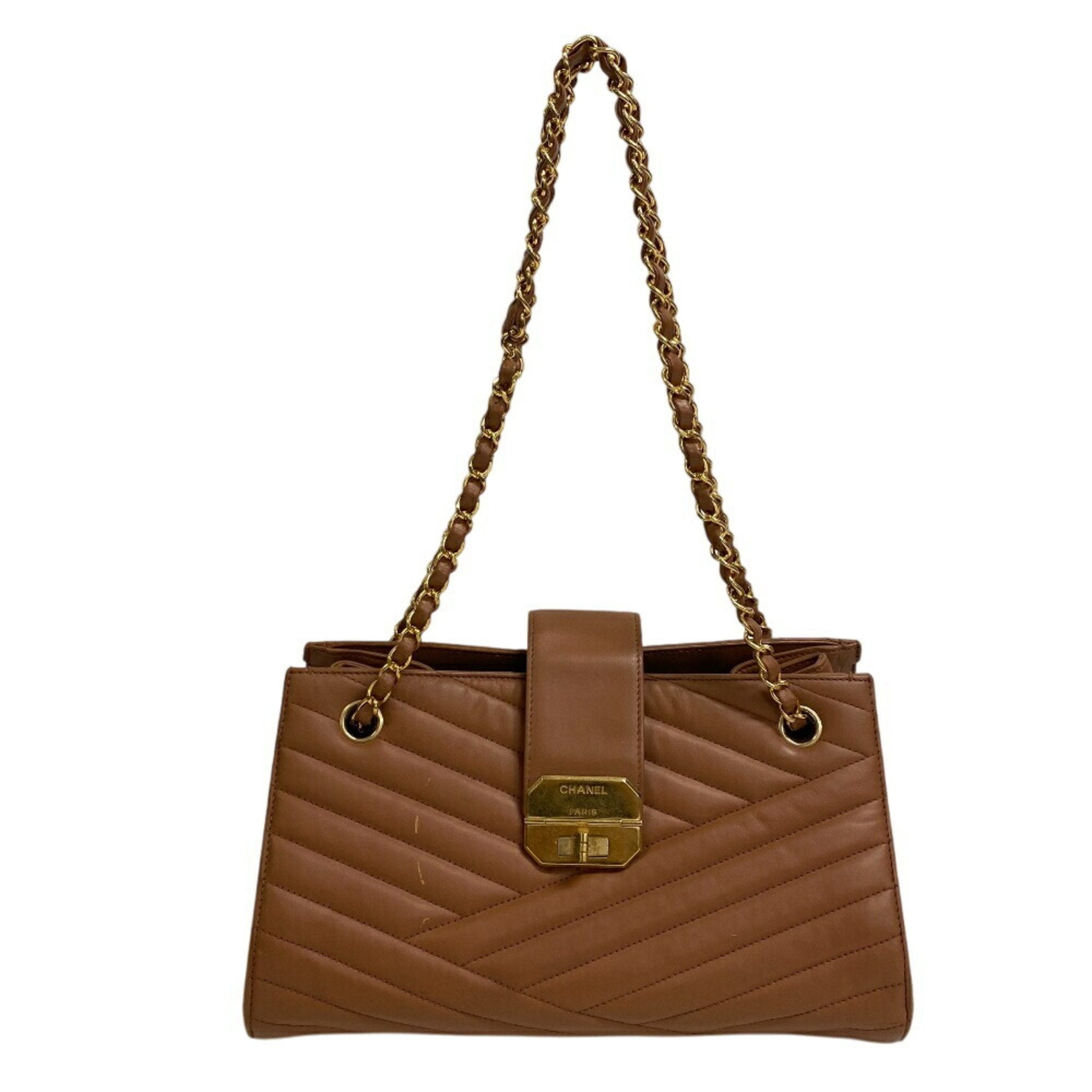 Gabrielle Tote Chevron Leather Medium