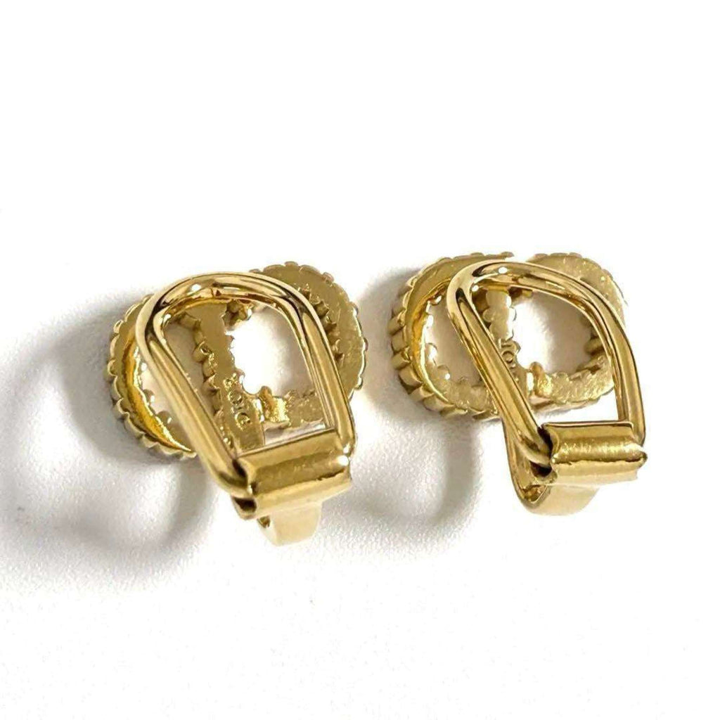 Clip-On Earrings Metal and Rhinestone