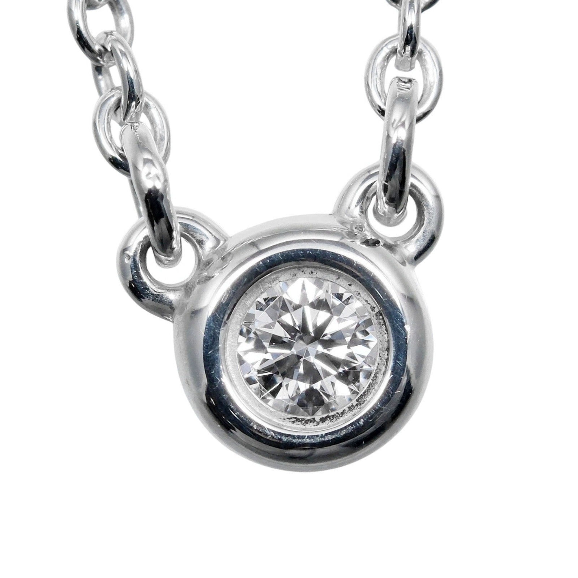 Elsa Peretti Diamonds By The Yard Pendant Necklace Sterling Silver and Diamond