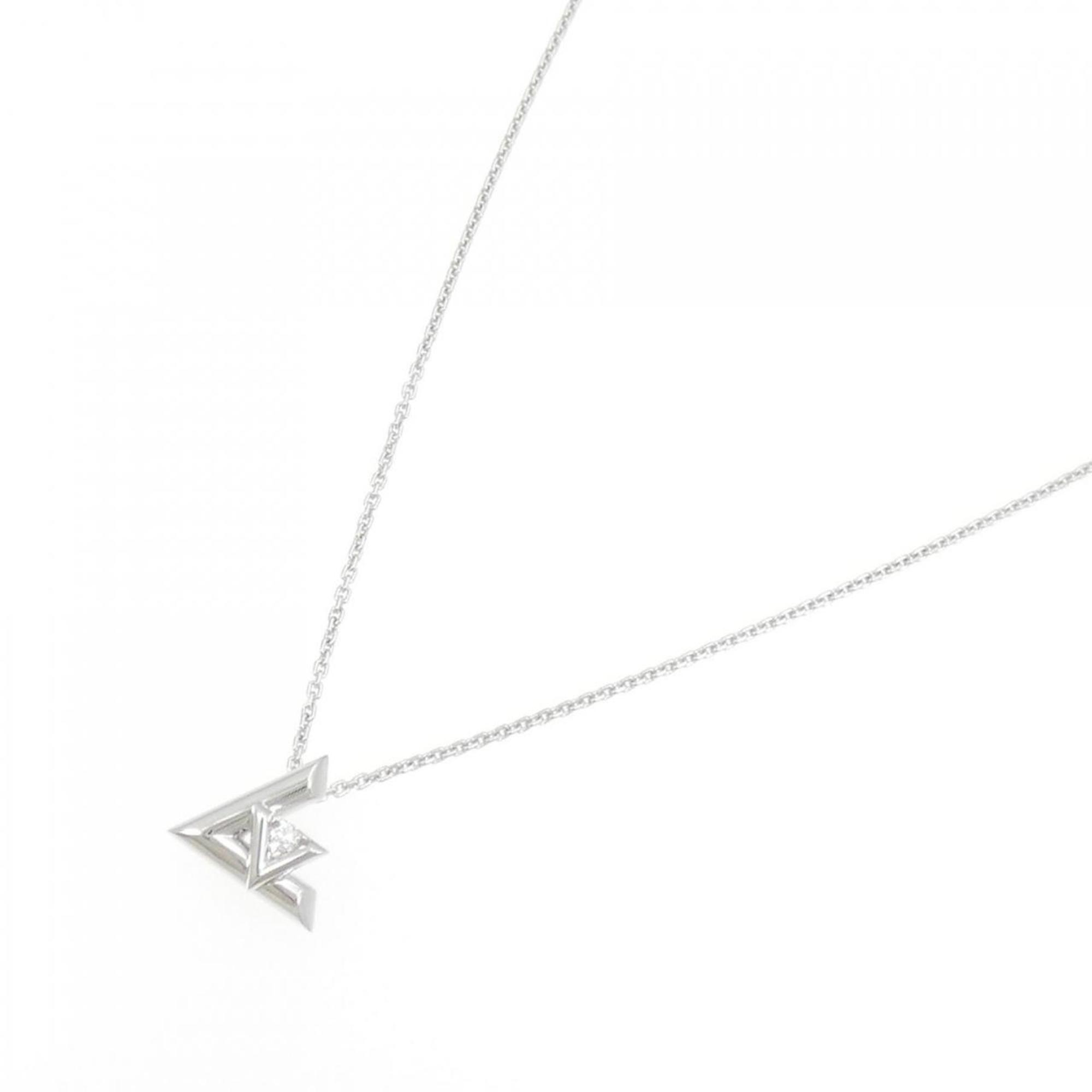 Volt One PM Pendant Necklace 18K White Gold with Diamond