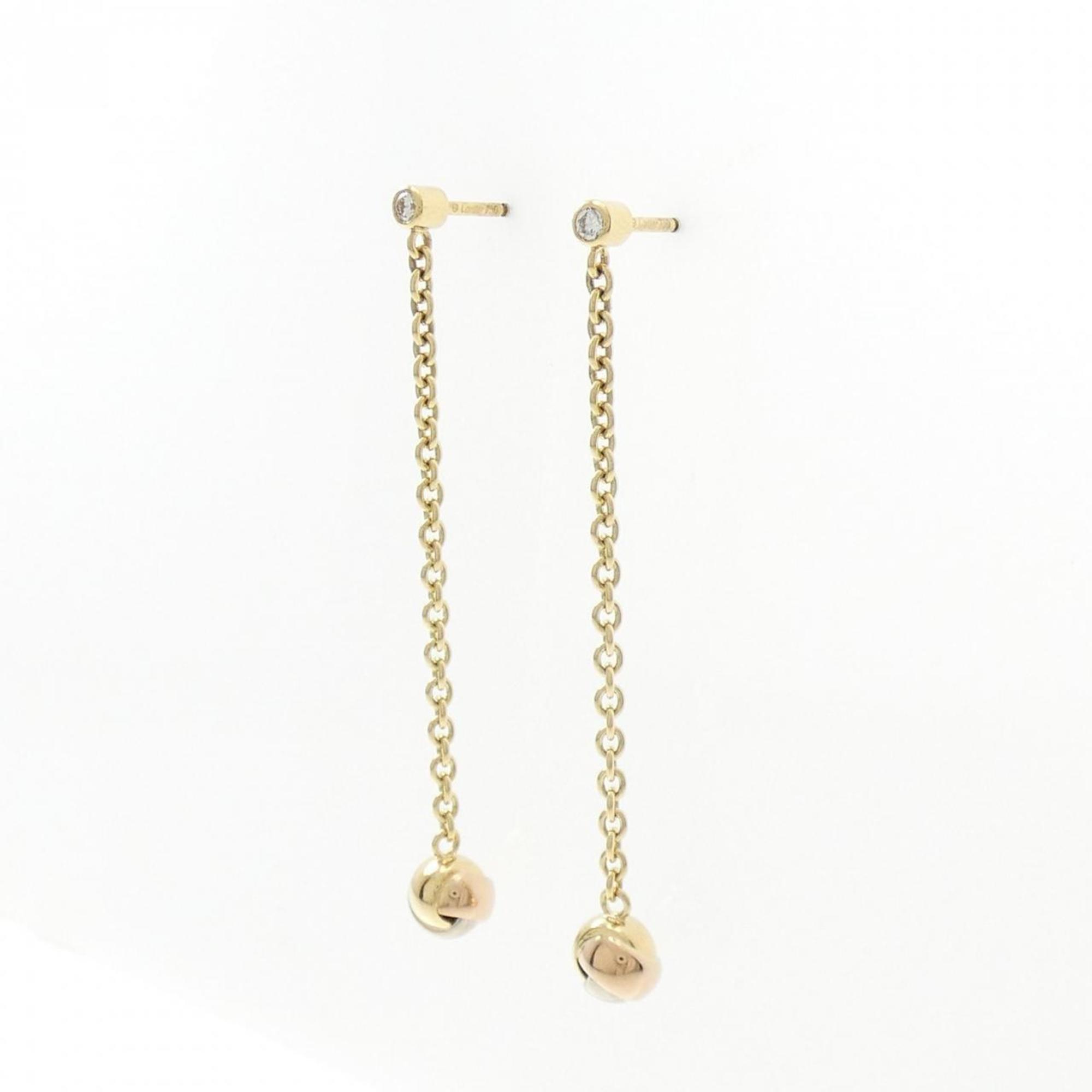 Trinity Earrings 18K Tricolor Gold