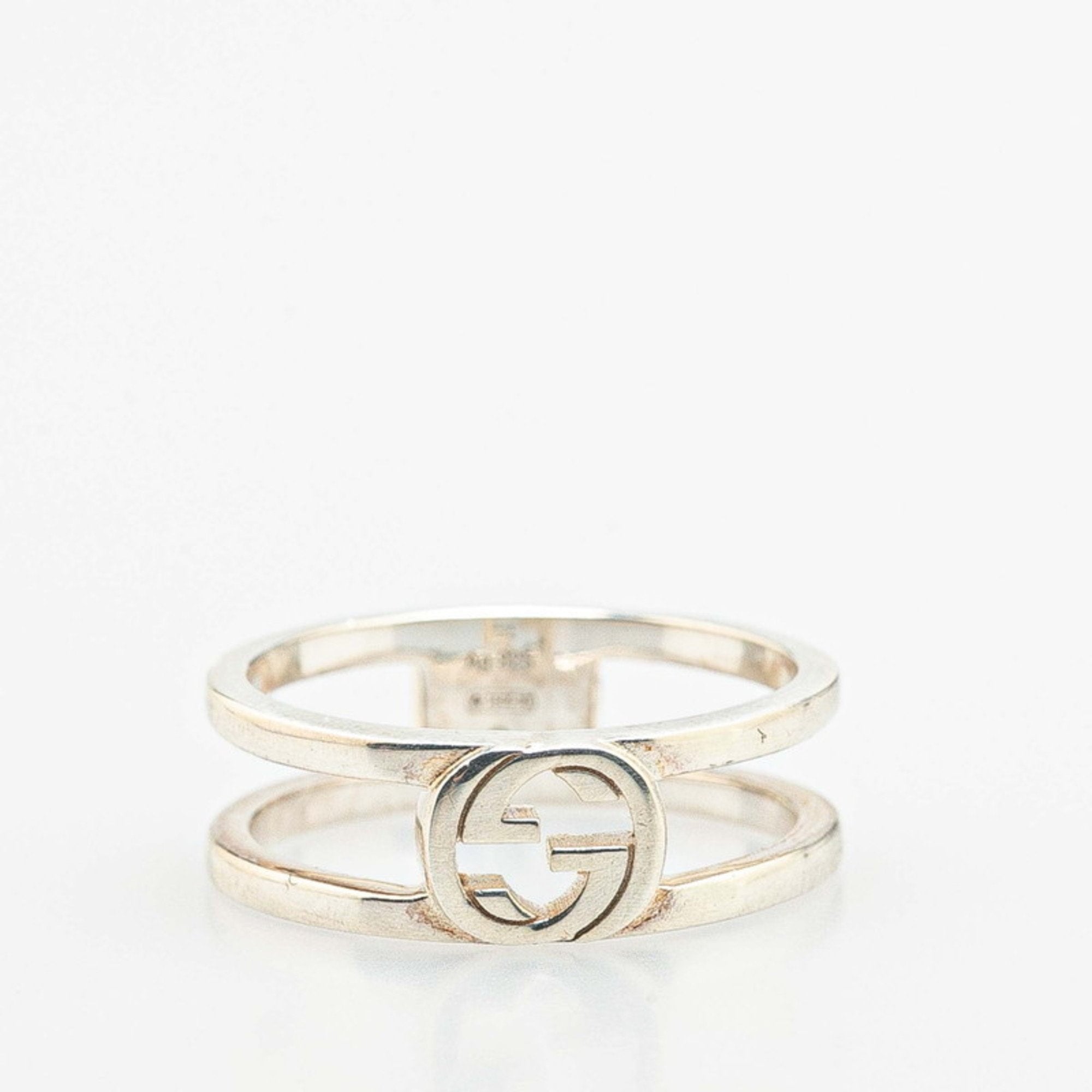 Interlocking G Band Ring Sterling Silver