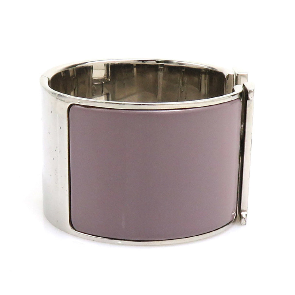 Bracelet Enamel and Metal Off-White Purple Gray Silver