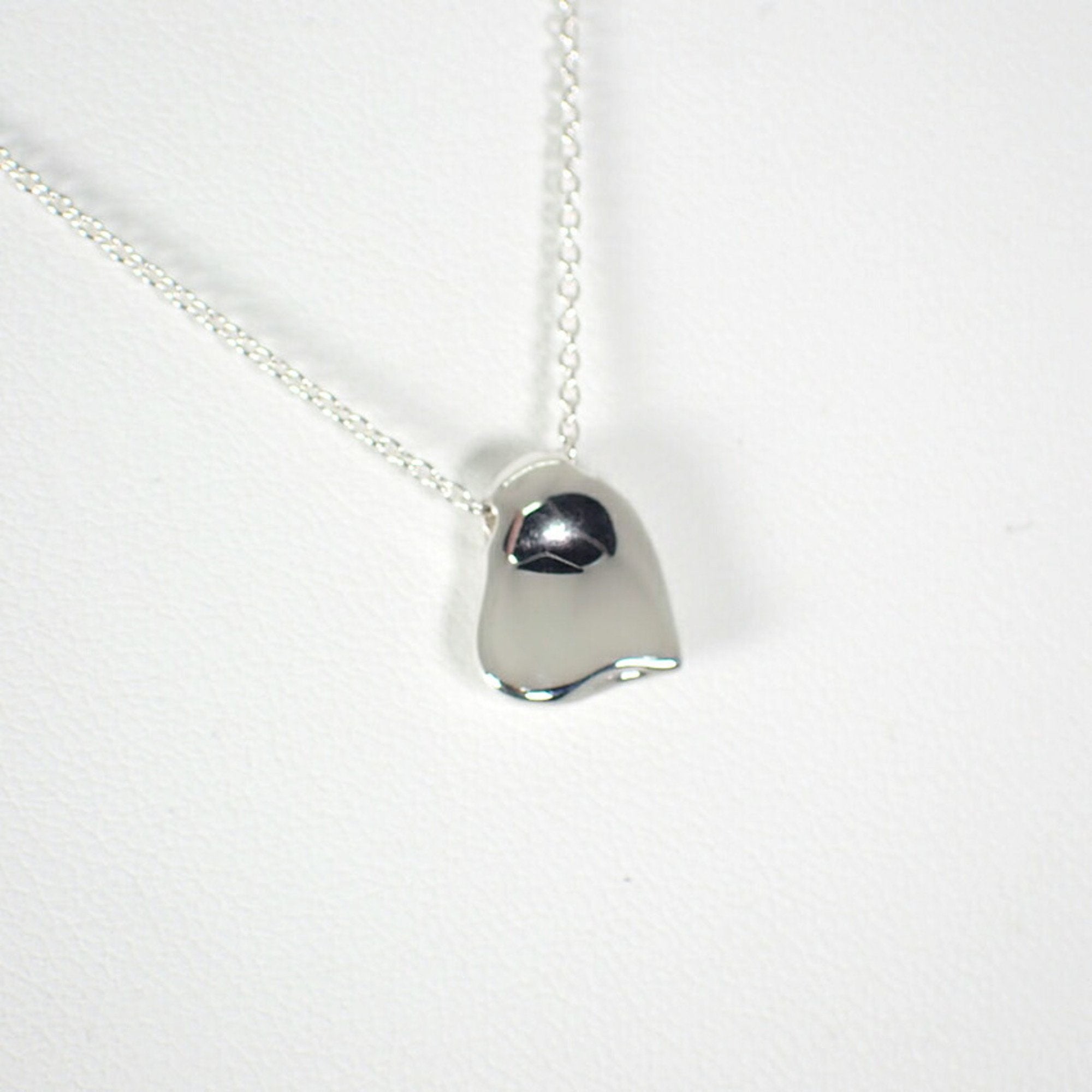 Full Heart Pendant Necklace Sterling Silver
