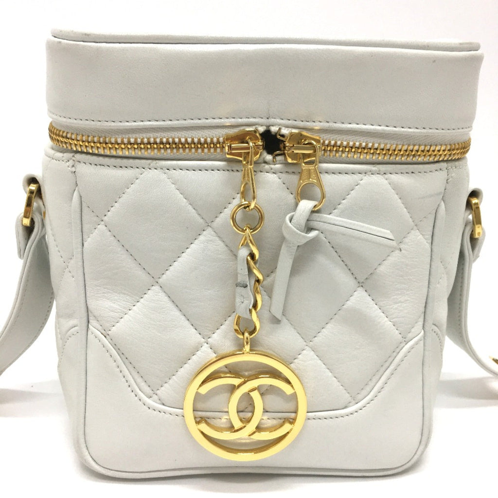 Filigree Vanity Case Quilted Caviar Small