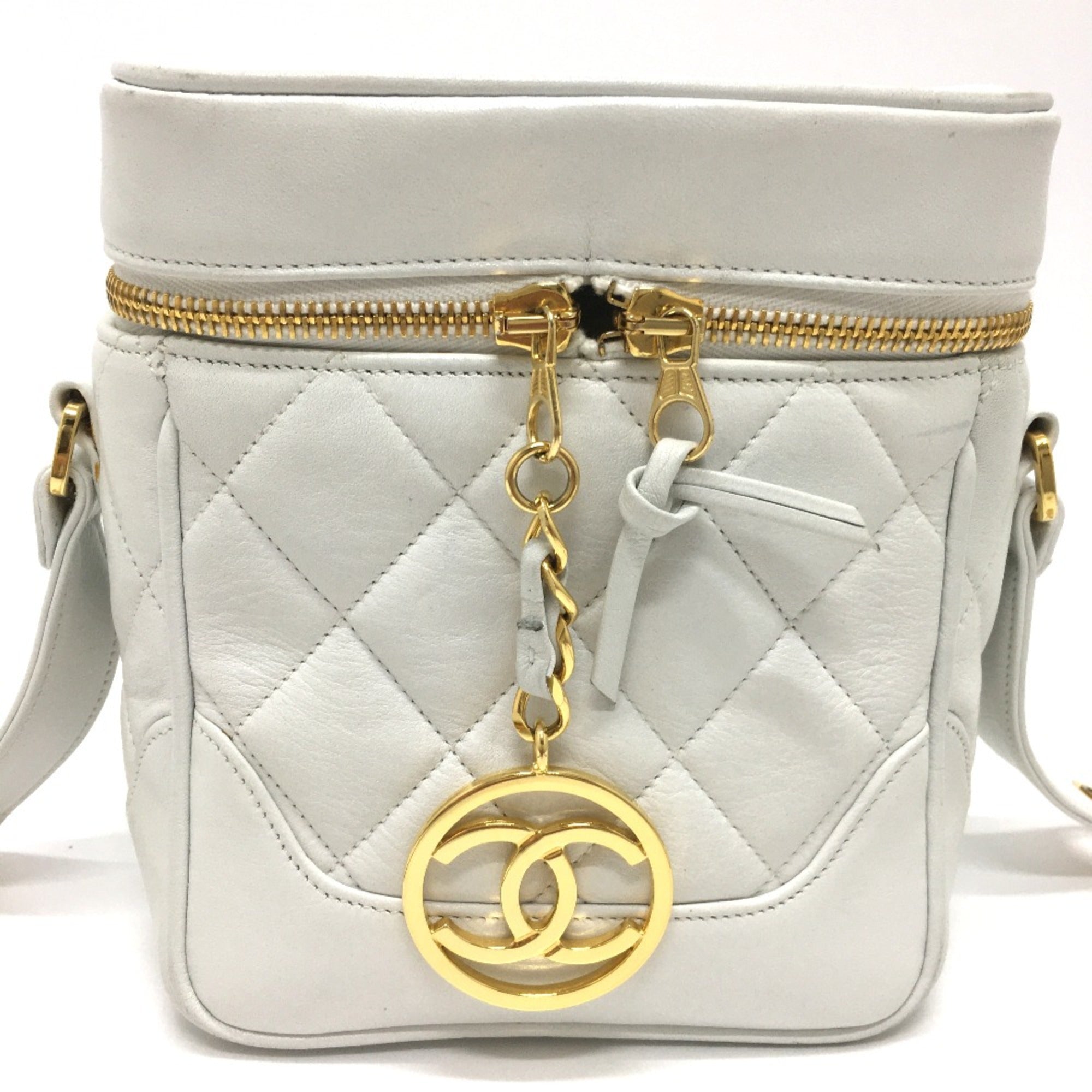 Filigree Vanity Case Quilted Caviar Small