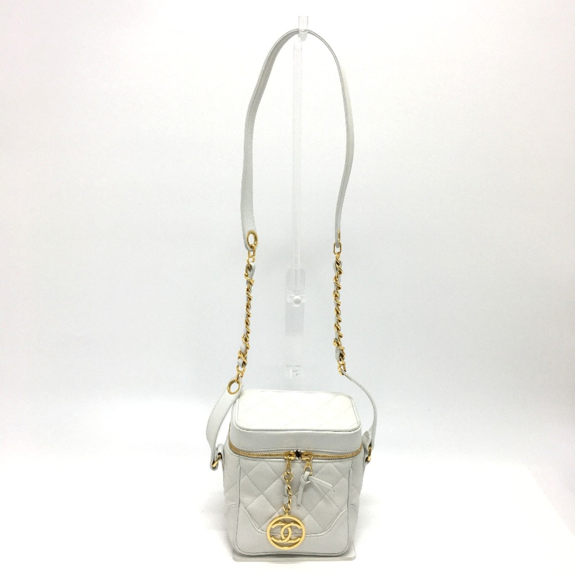 Filigree Vanity Case Quilted Caviar Small