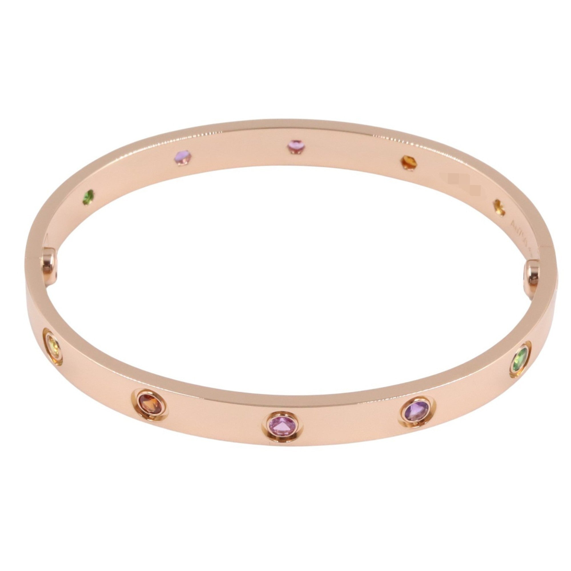 Bracelet 18K Rose Gold With Amethyst Garnet and Sapphire
