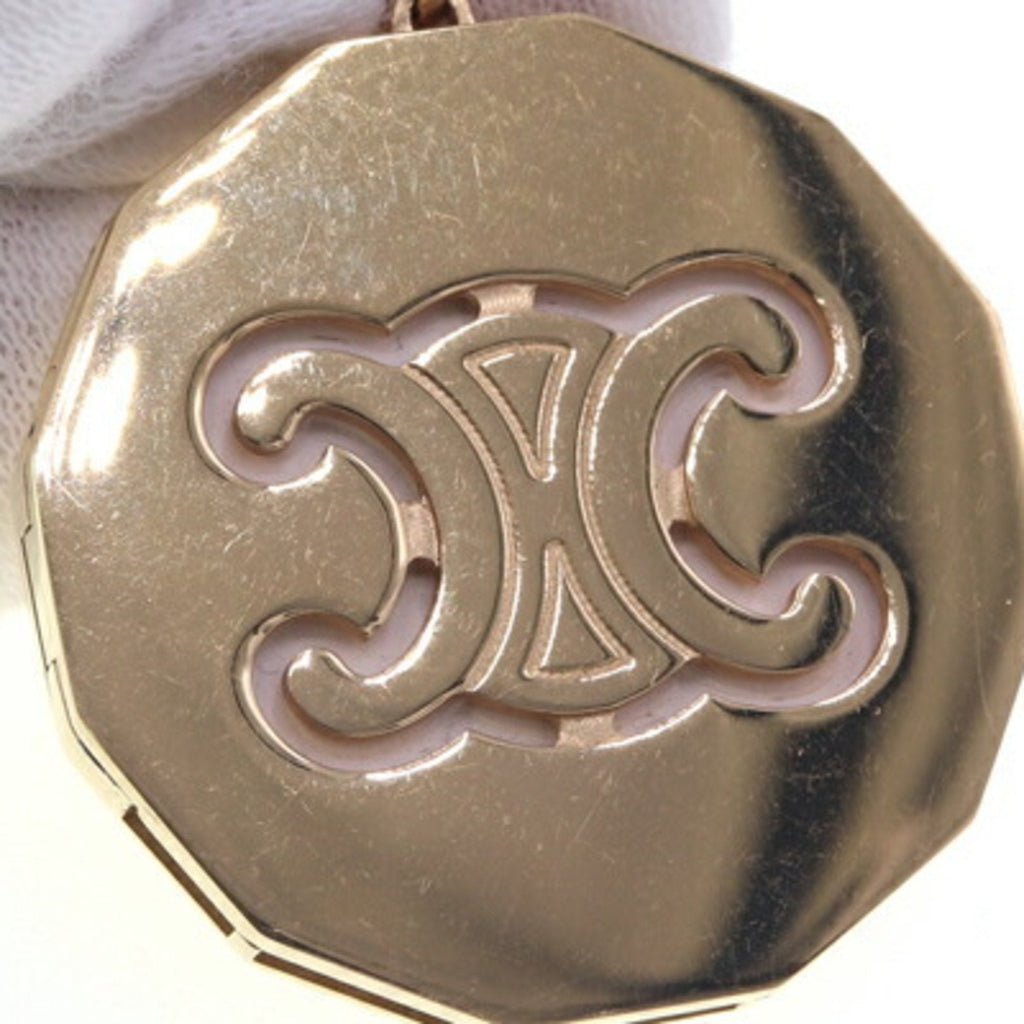 Pendant Necklace Gold Metal Locket Long Chain Triomphe