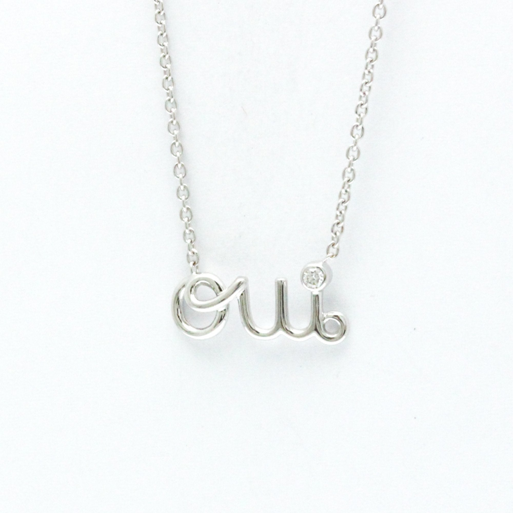 Pendant Necklace 18K White Gold with Diamond