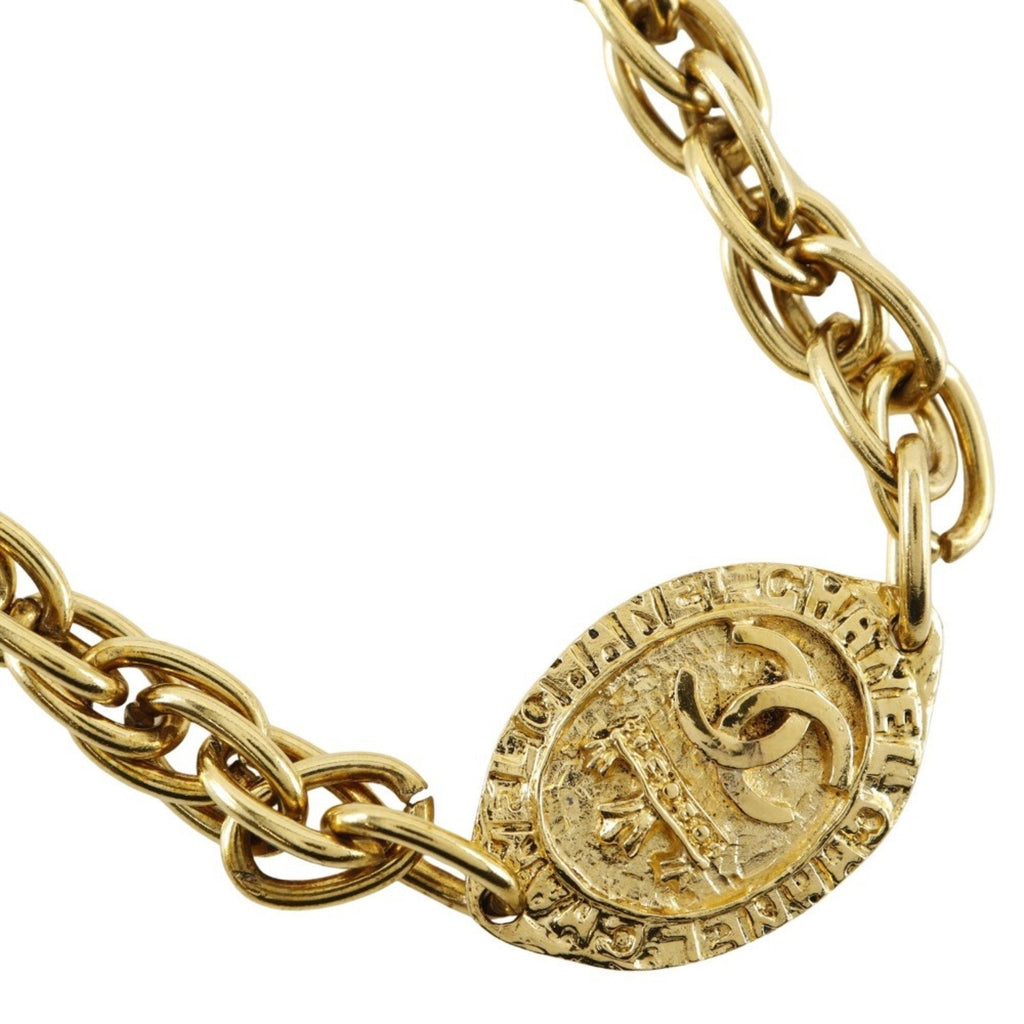 CC Logo Pendant Necklace Metal