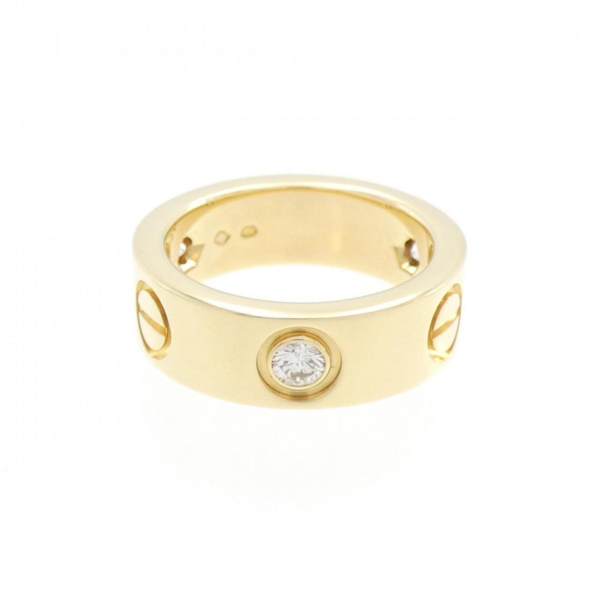 Band Ring 18K Yellow Gold with Diamond