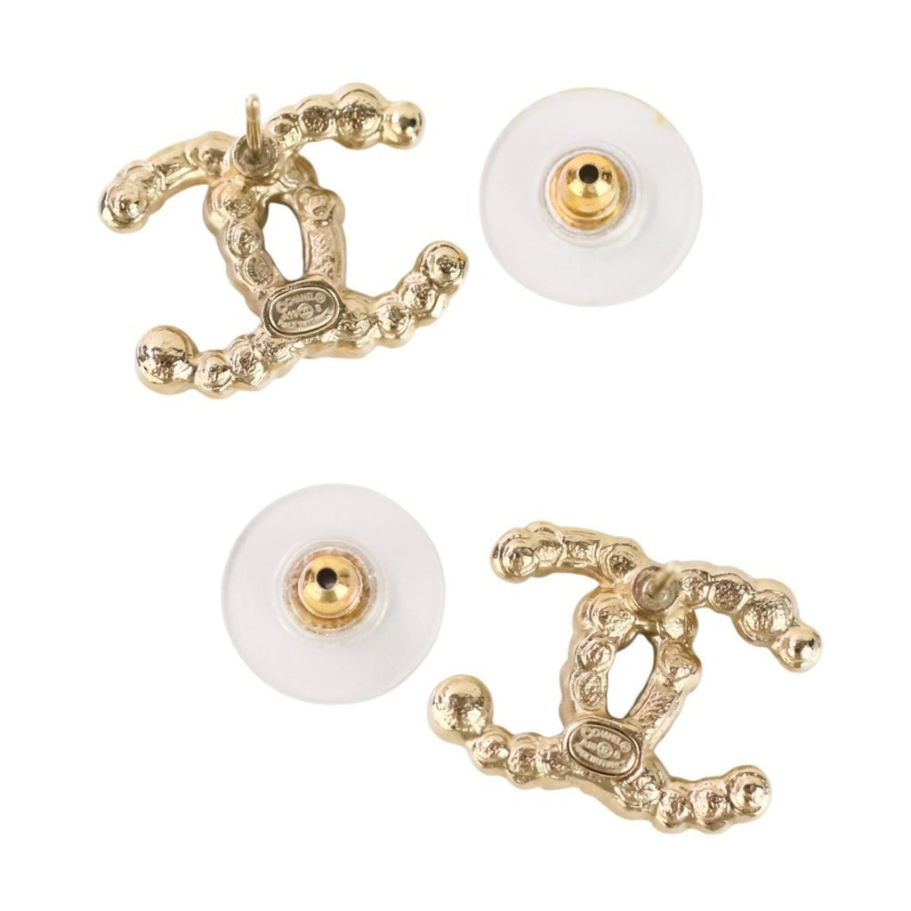 CC Logo Earrings Metal Gold-Tone Metal