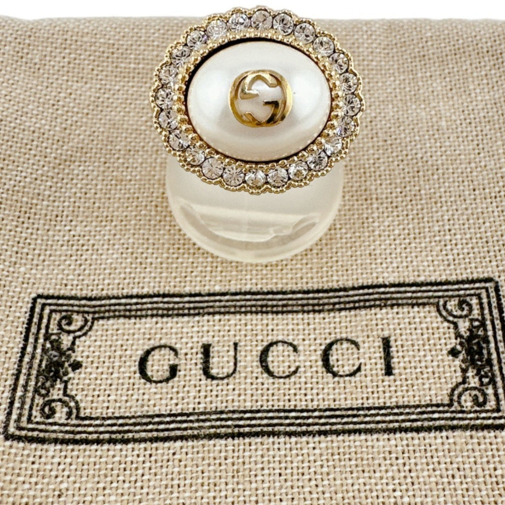 Chain Effect GG S Flower Ring Metal Gold
