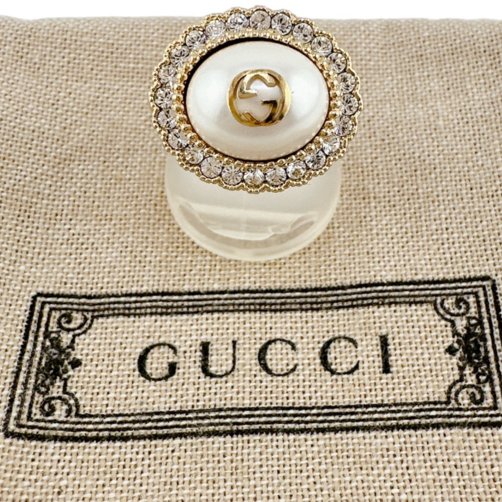 Chain Effect GG S Flower Ring Metal Gold