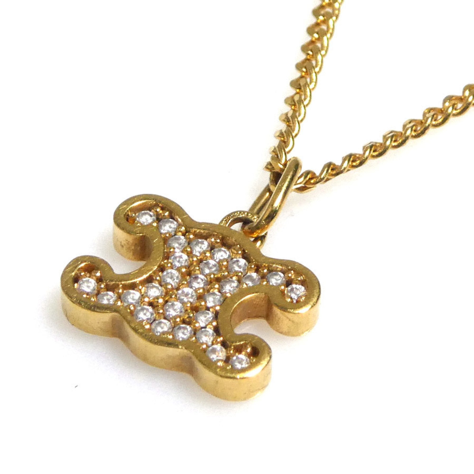 Triomphe Pendant Necklace Gold Metal