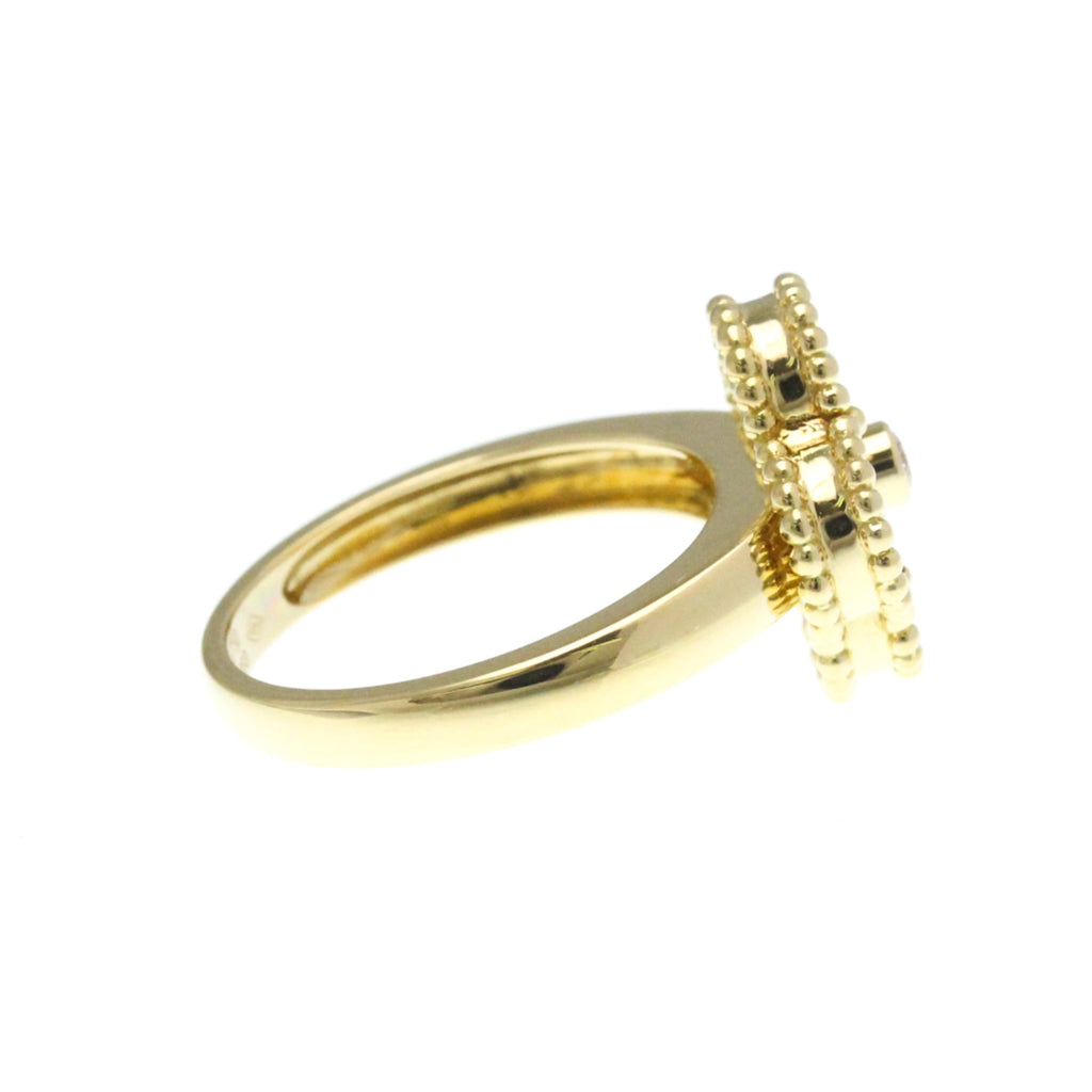 Vintage Alhambra Ring 18K Yellow Gold and Onyx