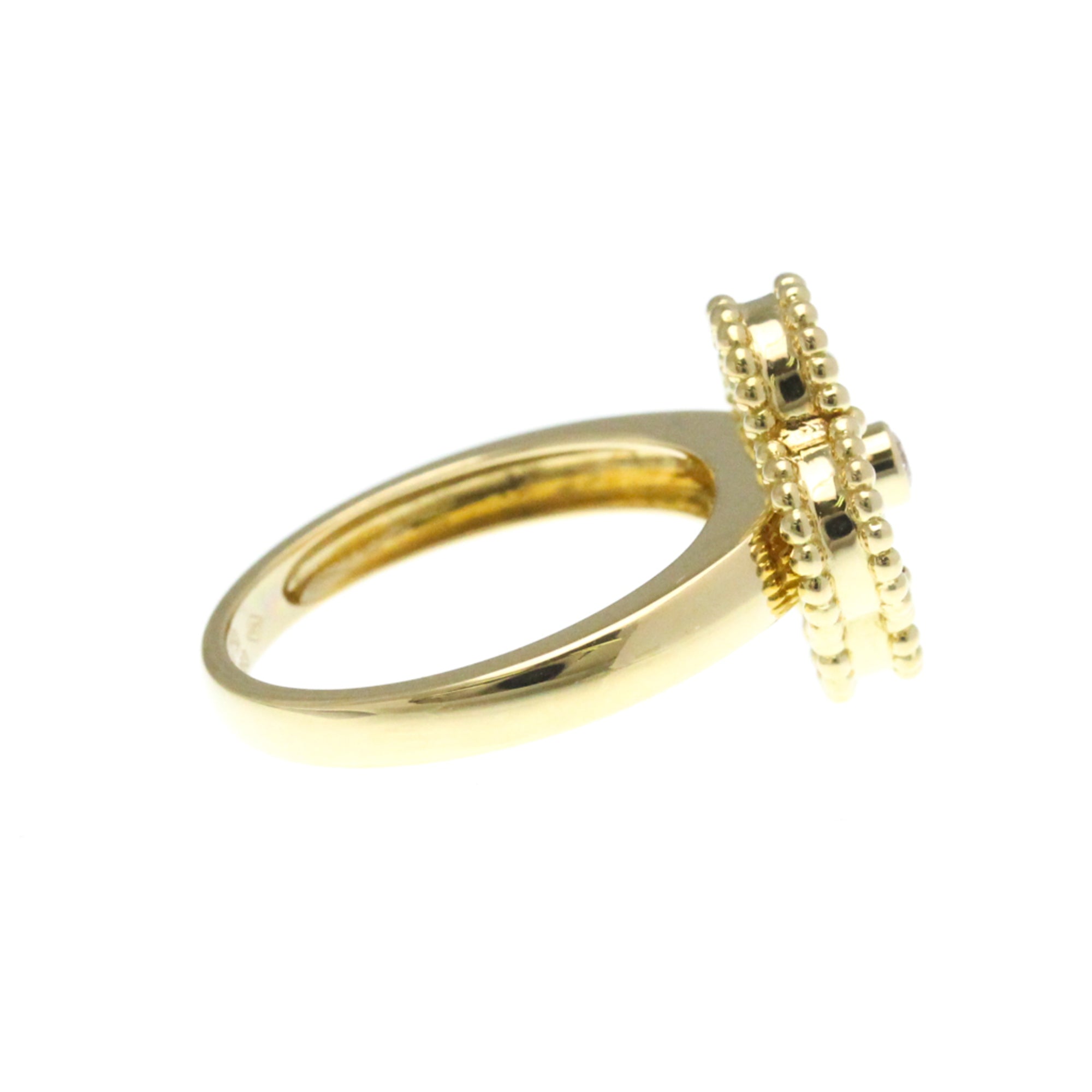 Vintage Alhambra Ring 18K Yellow Gold and Onyx