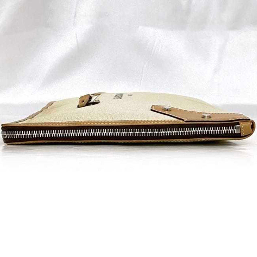 Navy Cabas Canvas with Leather Large