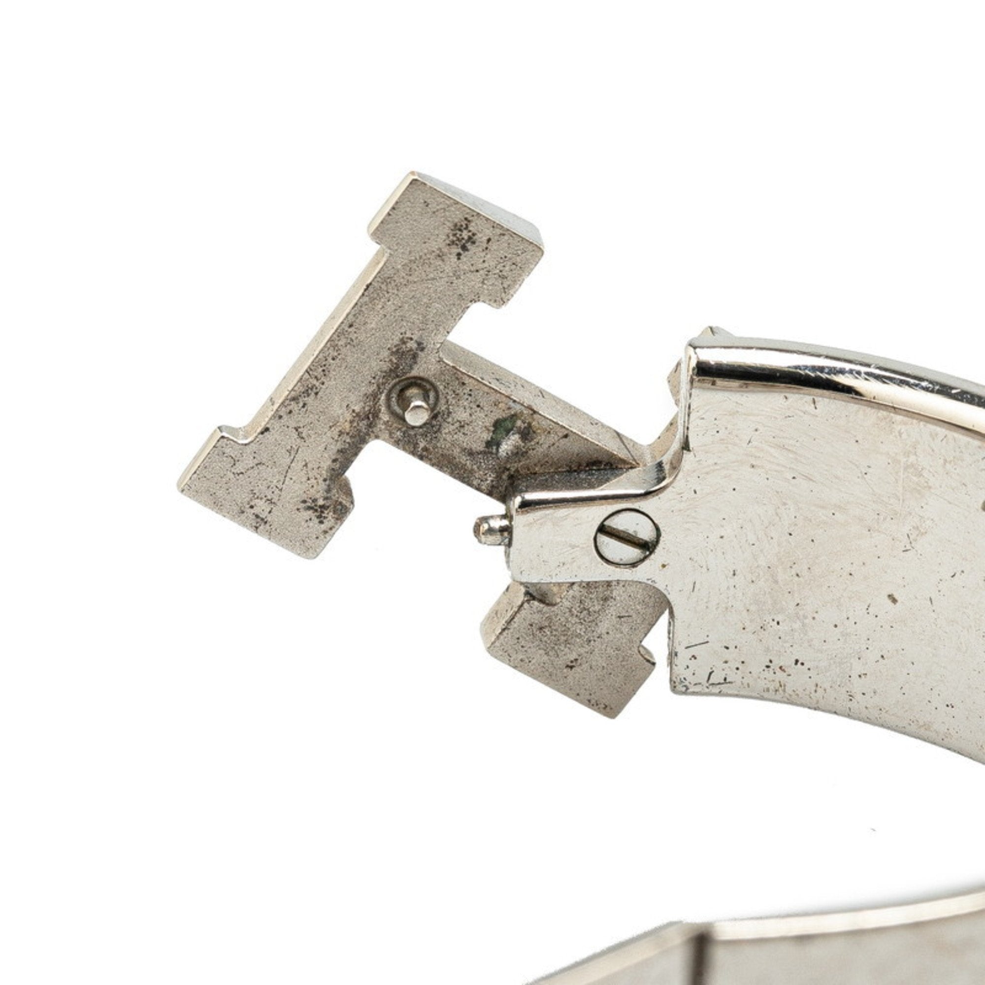 Click Clack Bangle Metal Orange Silver Bracelet