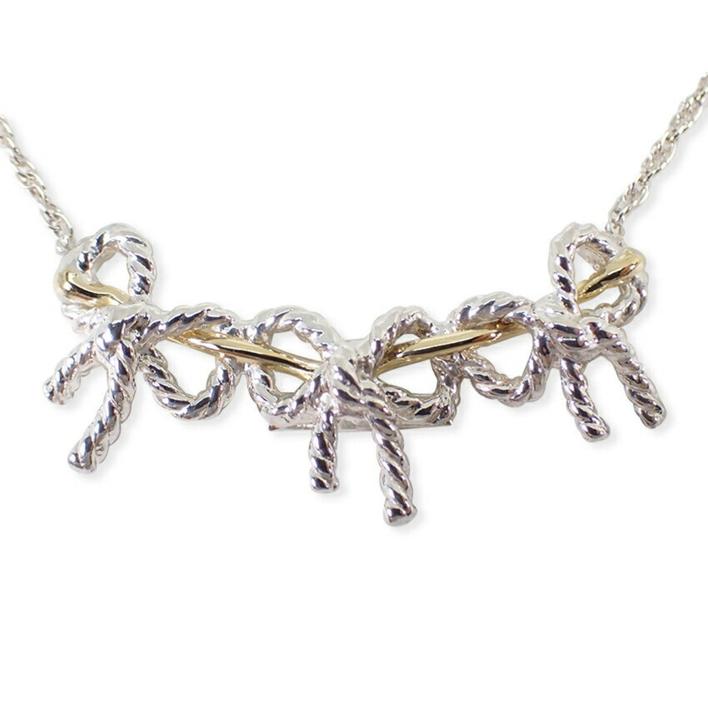 Pendant Necklace Sterling Silver and 18K Yellow Gold