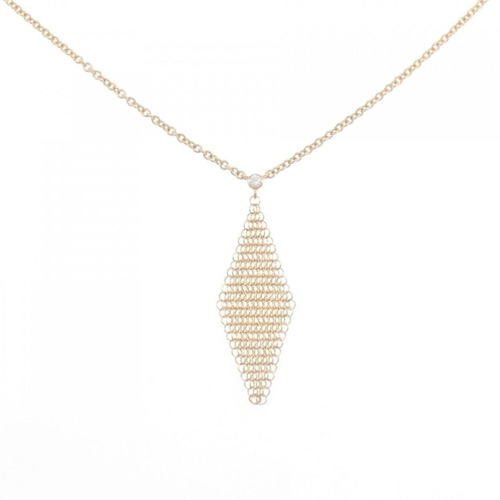 Mesh Pendant Necklace 18K Rose Gold