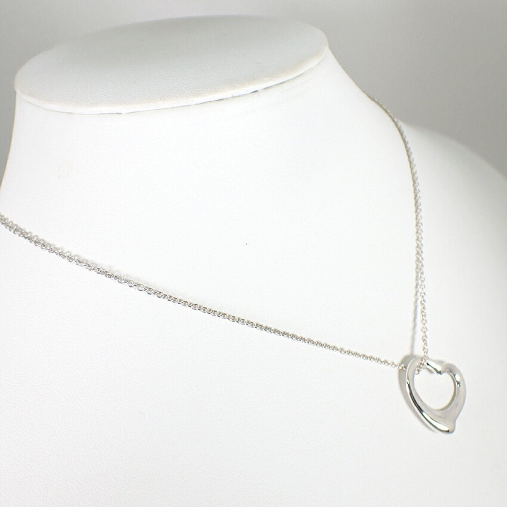 Heart Pendant Necklace Sterling Silver