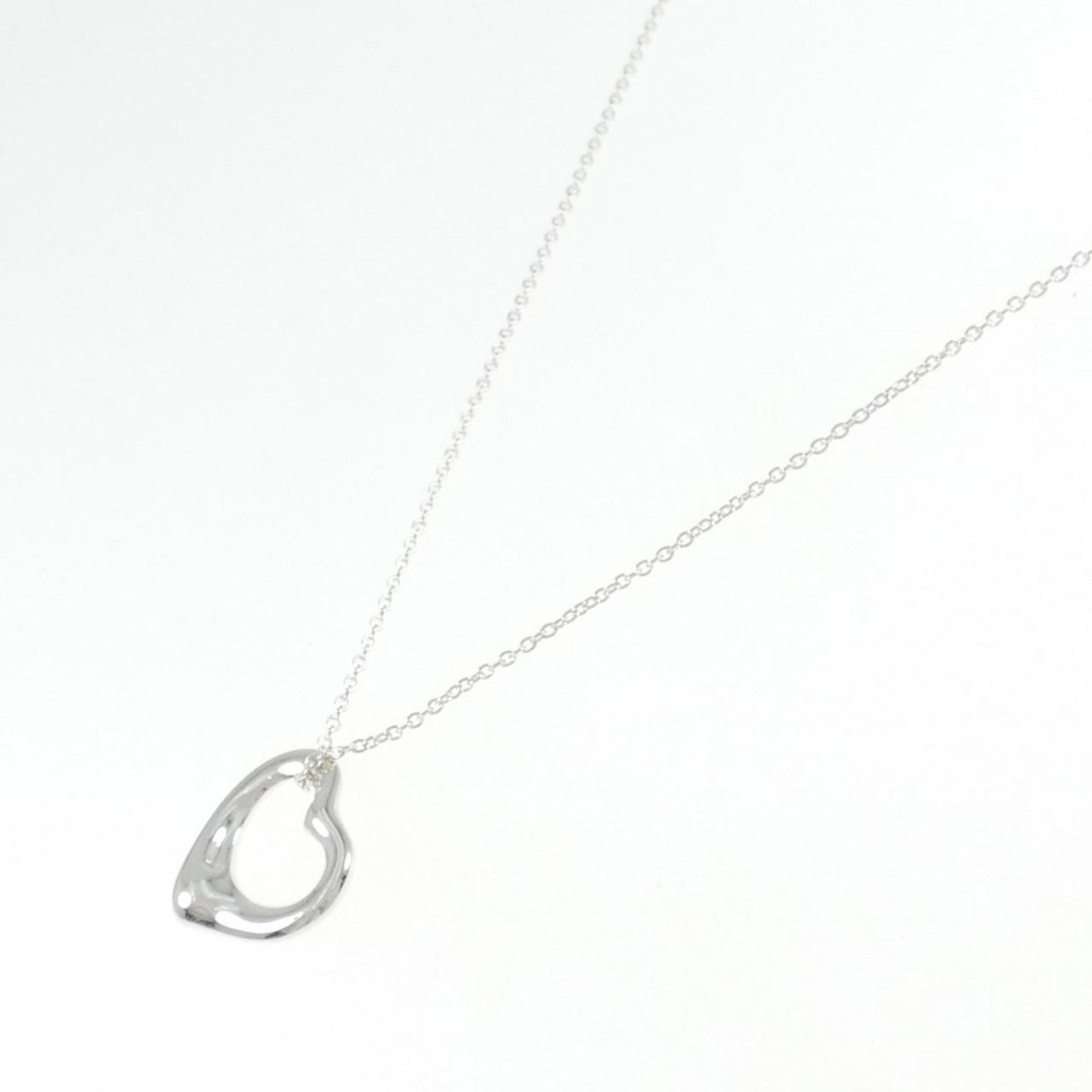 Open Heart Pendant Necklace Sterling Silver 15.9mm