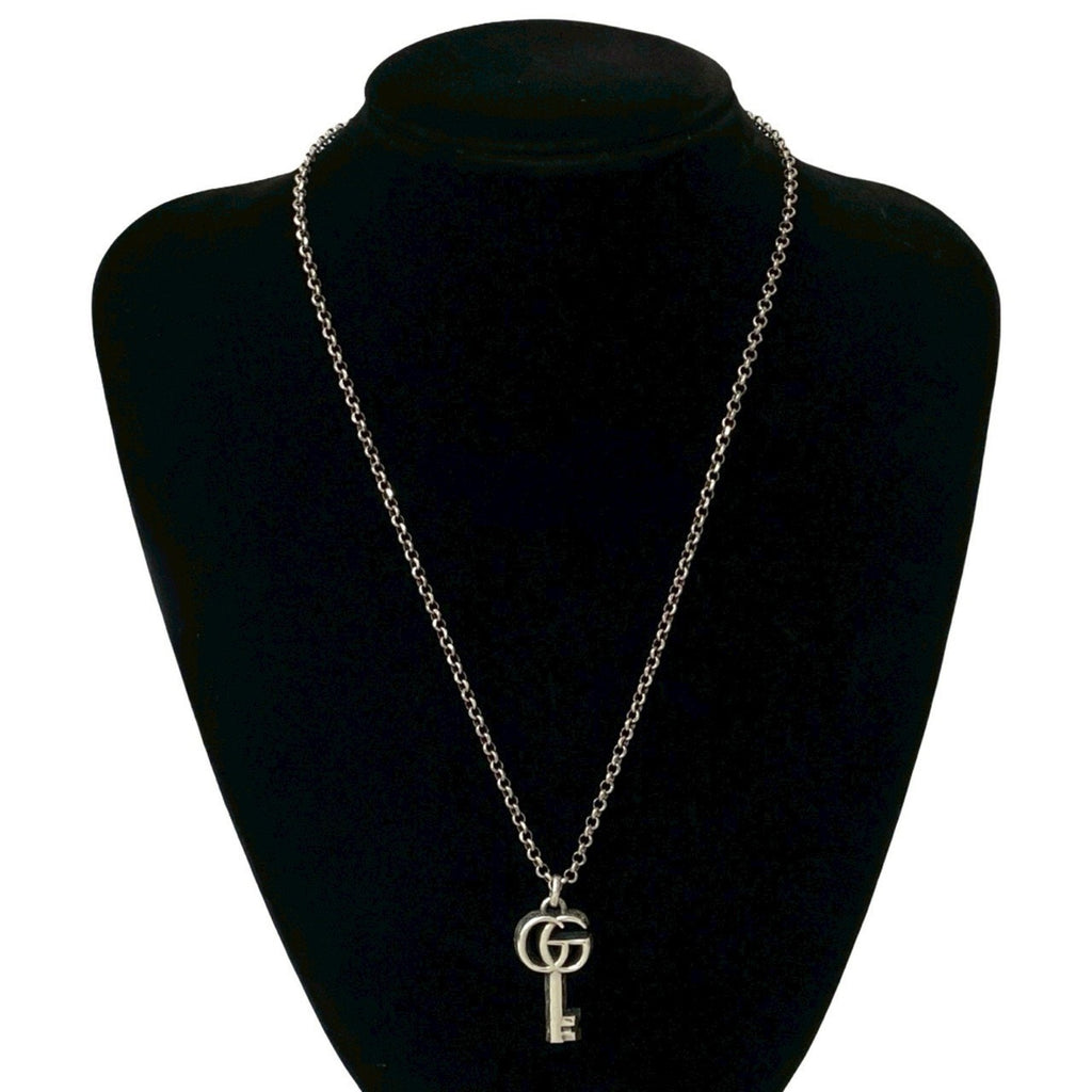 Arabesque Double G Key Pendant Necklace Sterling Silver