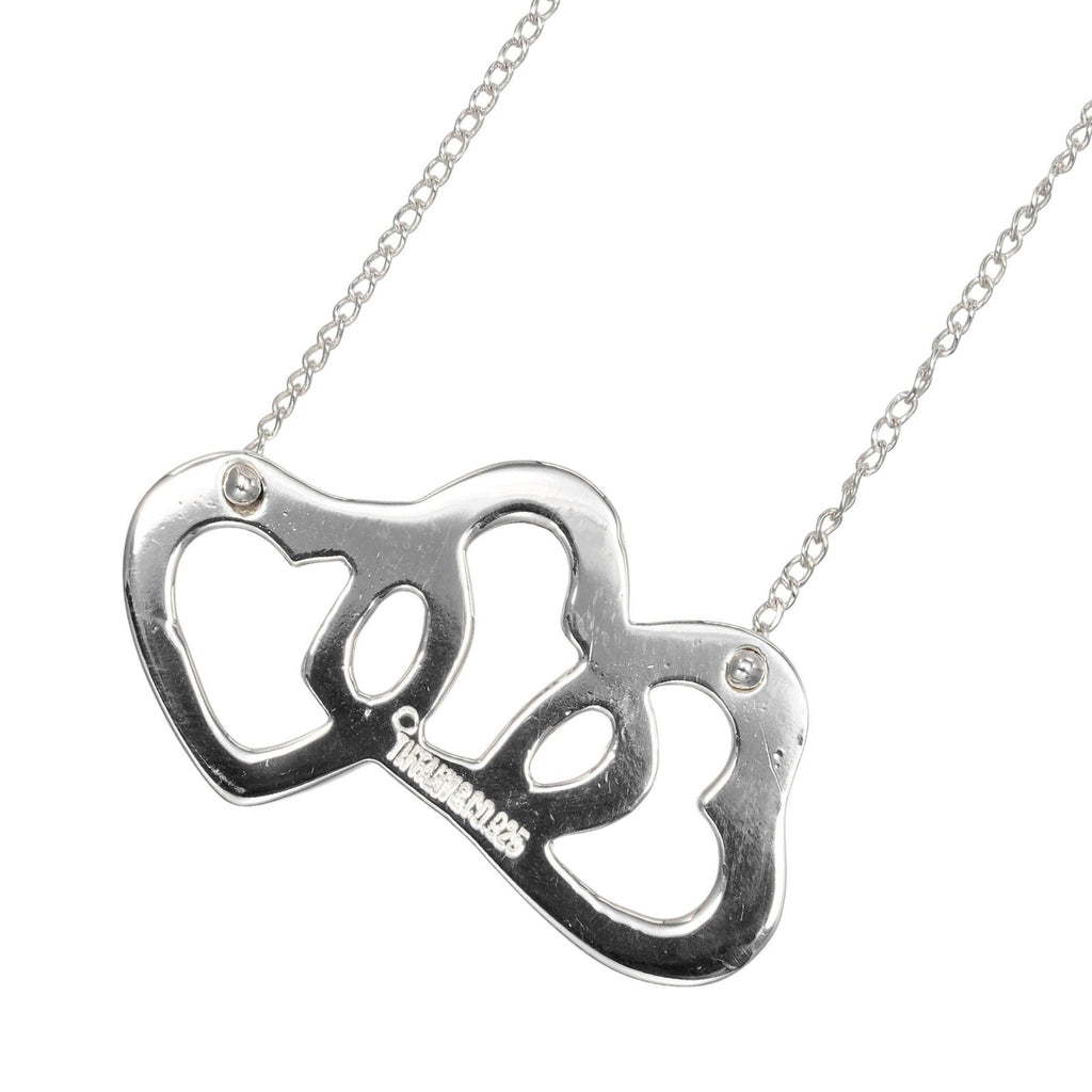 Triple Heart Pendant Necklace Sterling Silver