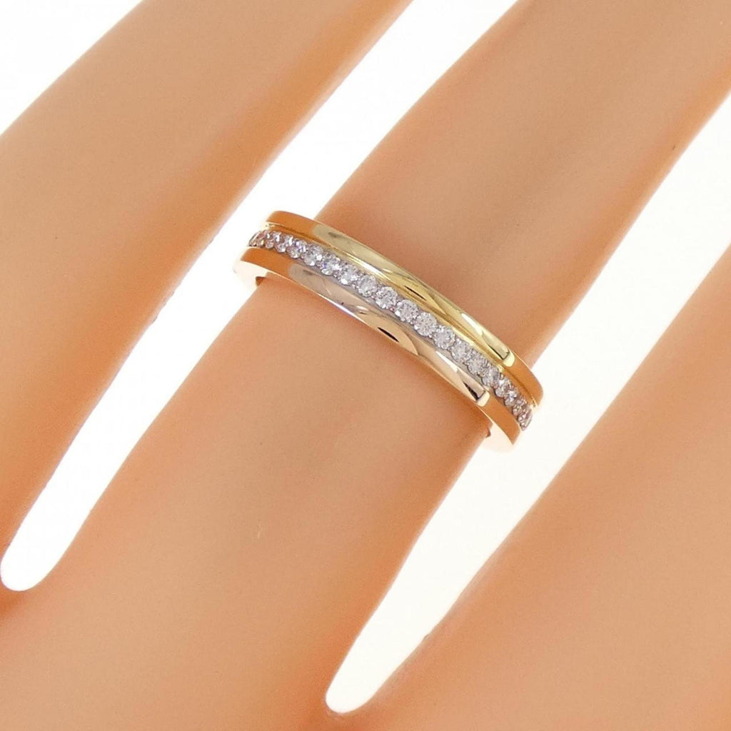 Vendome Louis Cartier Band Ring 18K Tricolor Gold
