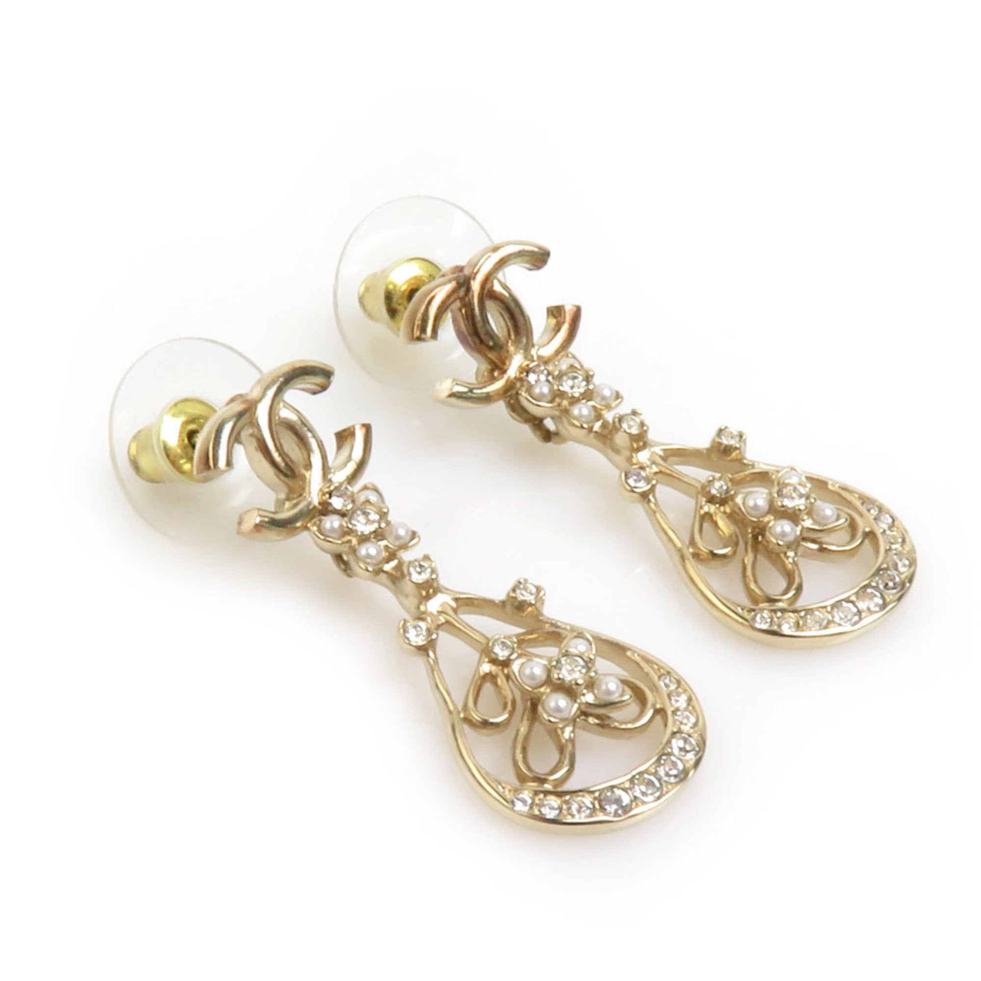 CC Logo Earrings Gold-Tone Metal Gold-Tone Metal