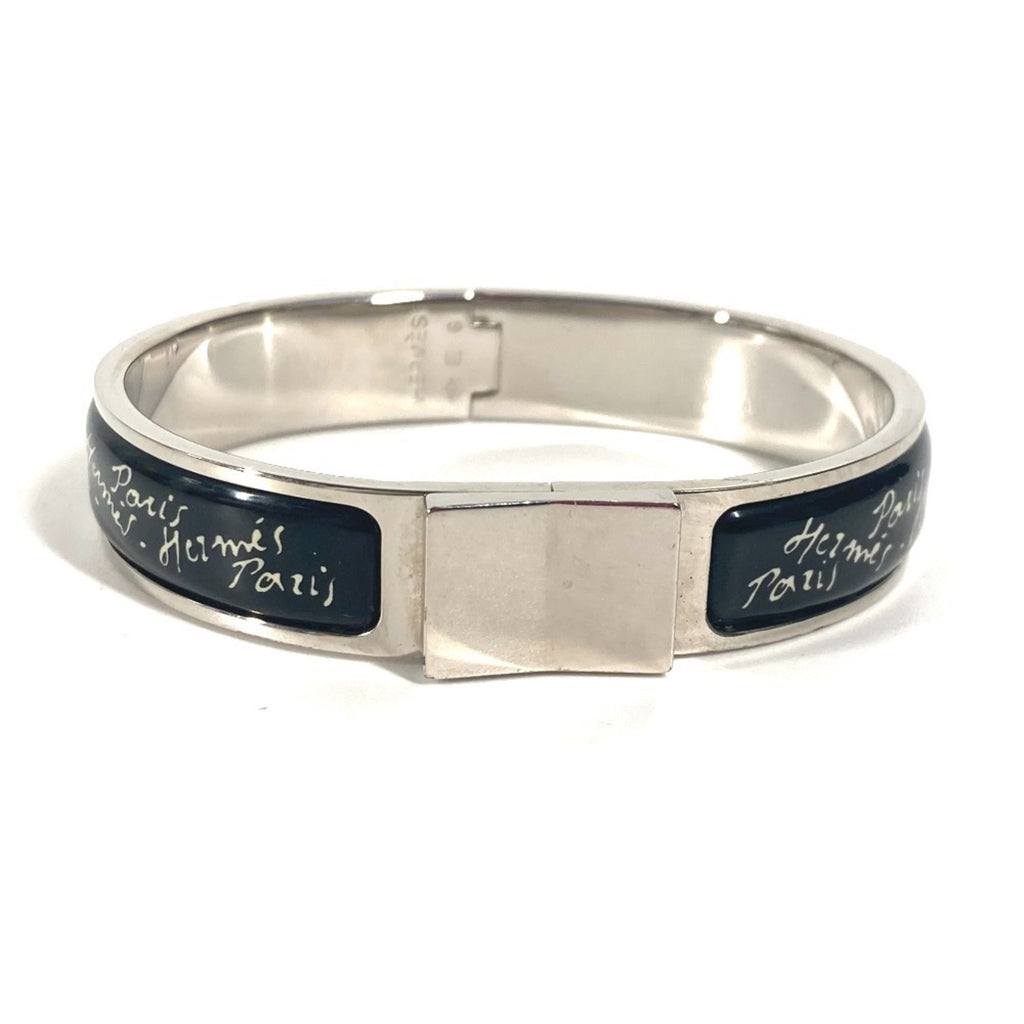 Bangle Metal Black and Silver Bracelet