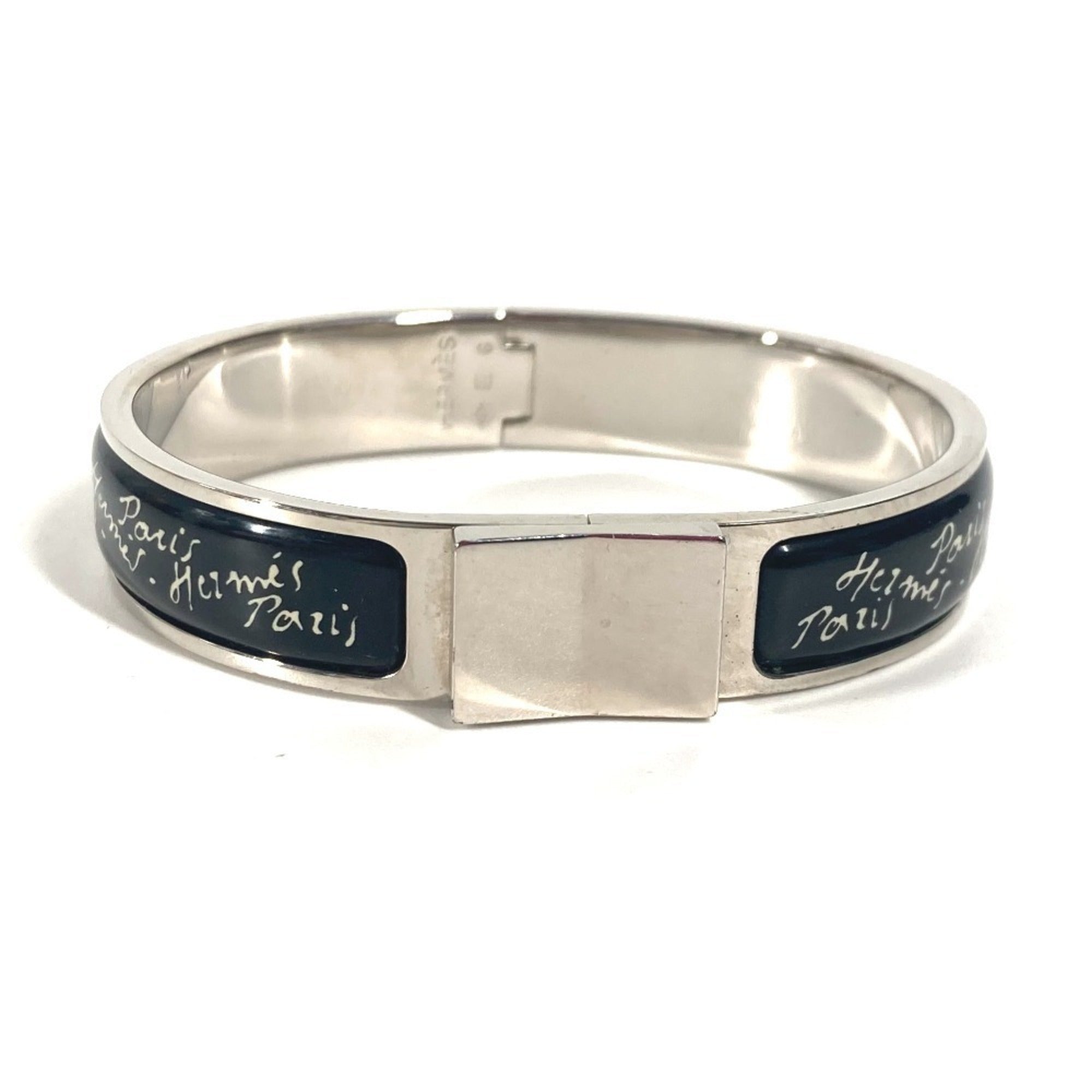 Bangle Metal Black and Silver Bracelet