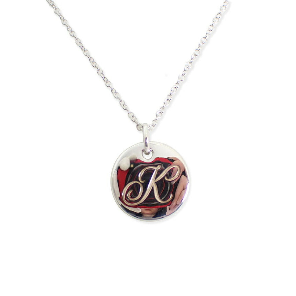 Initial K Pendant Necklace Sterling Silver
