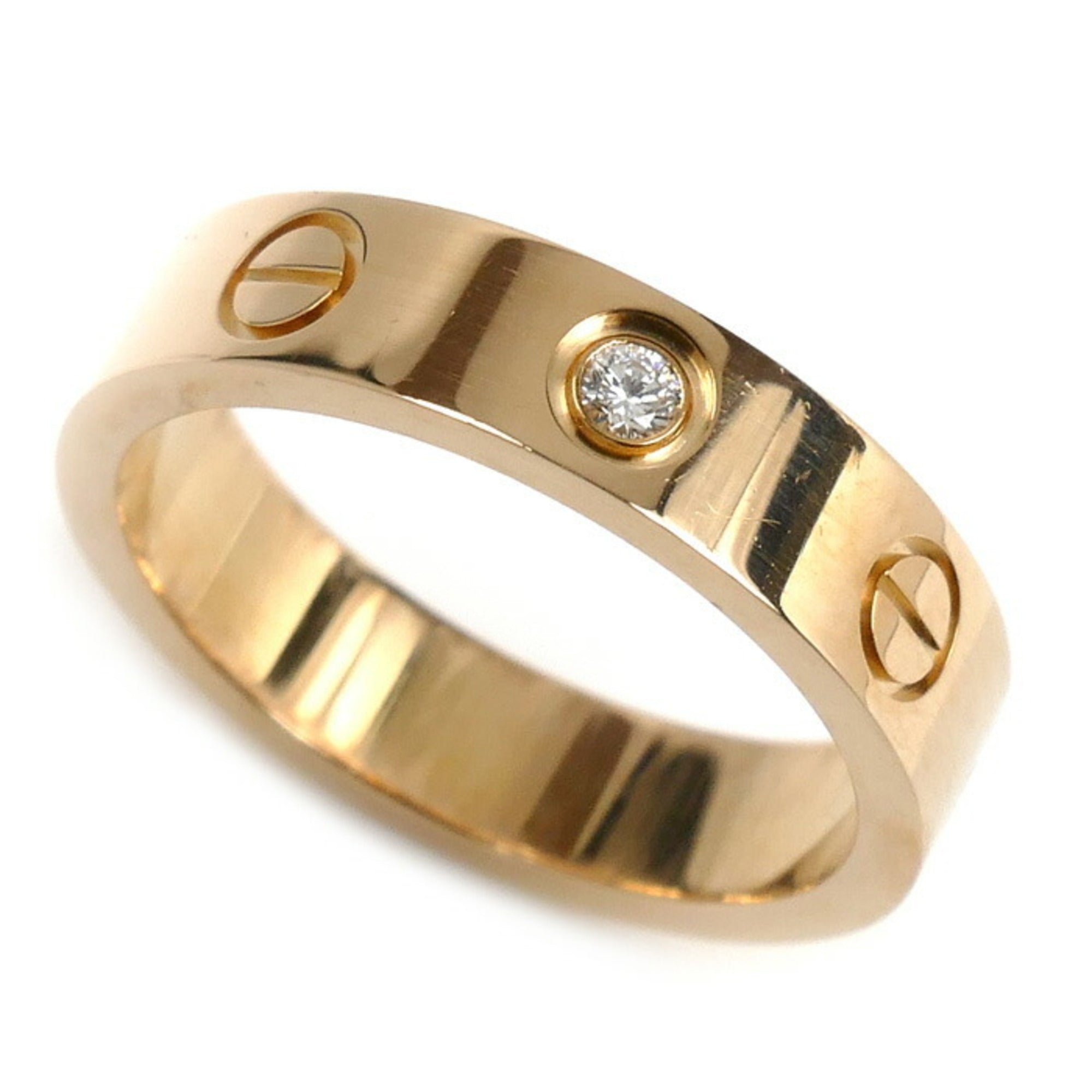 Love Ring 18K Rose Gold Mini with Diamond