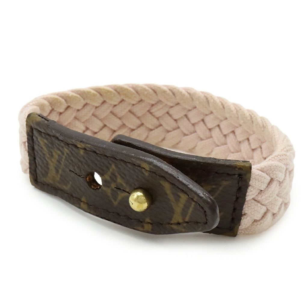 Tresse Bracelet Cotton and Monogram Pink