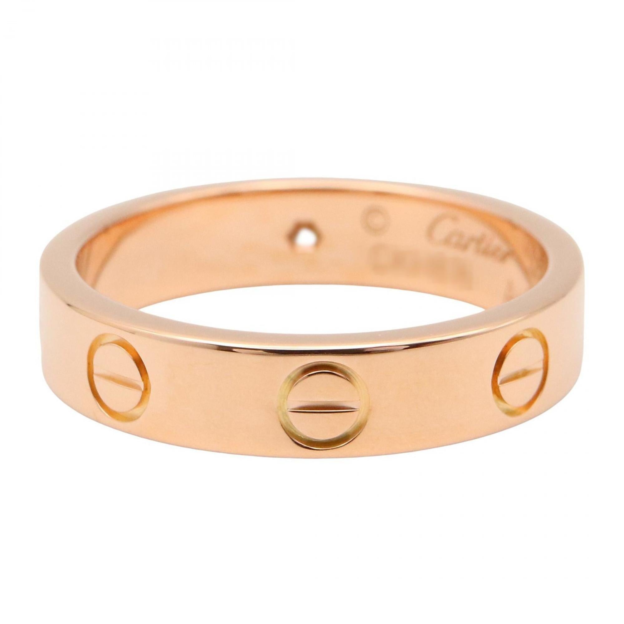 Love Ring 18K Rose Gold Mini with Diamonds