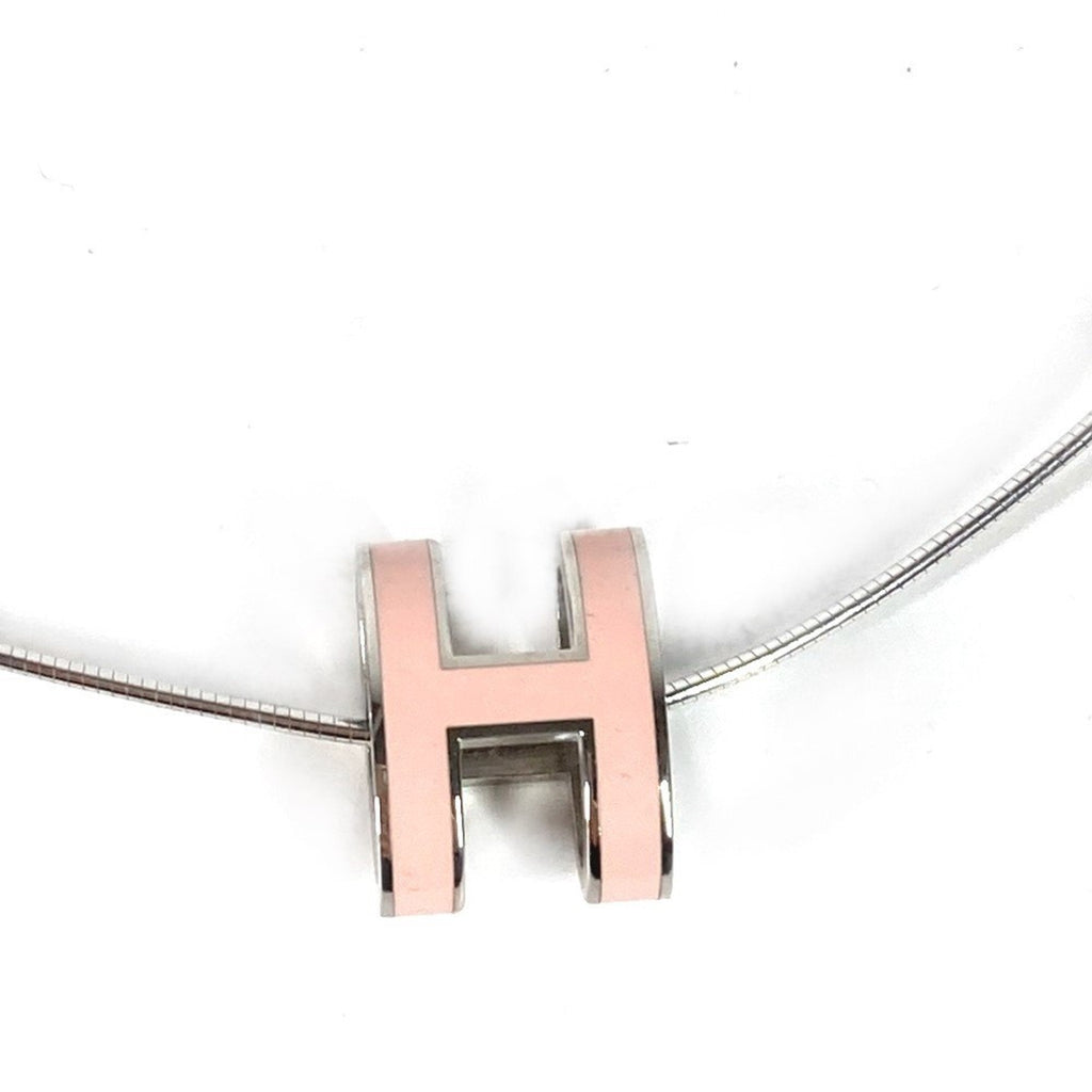 Pop H Pendant Necklace Silver-Tone Metal