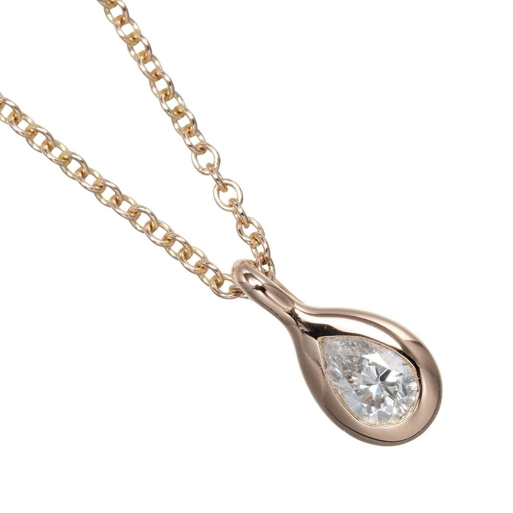 Elsa Peretti Diamonds By The Yard Pendant Necklace 18K Rose Gold and Diamond
