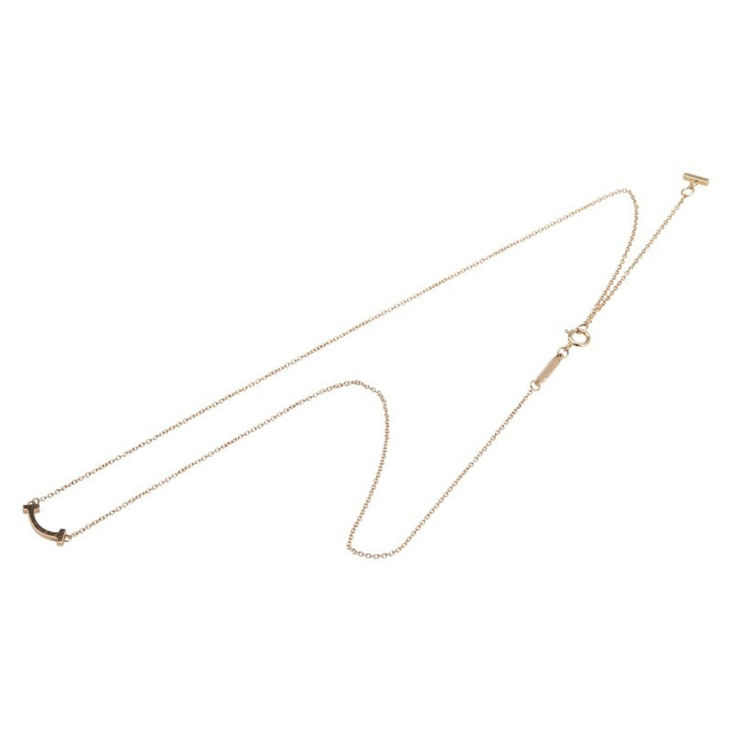 T Smile Mini Pendant Necklace 18K Rose Gold