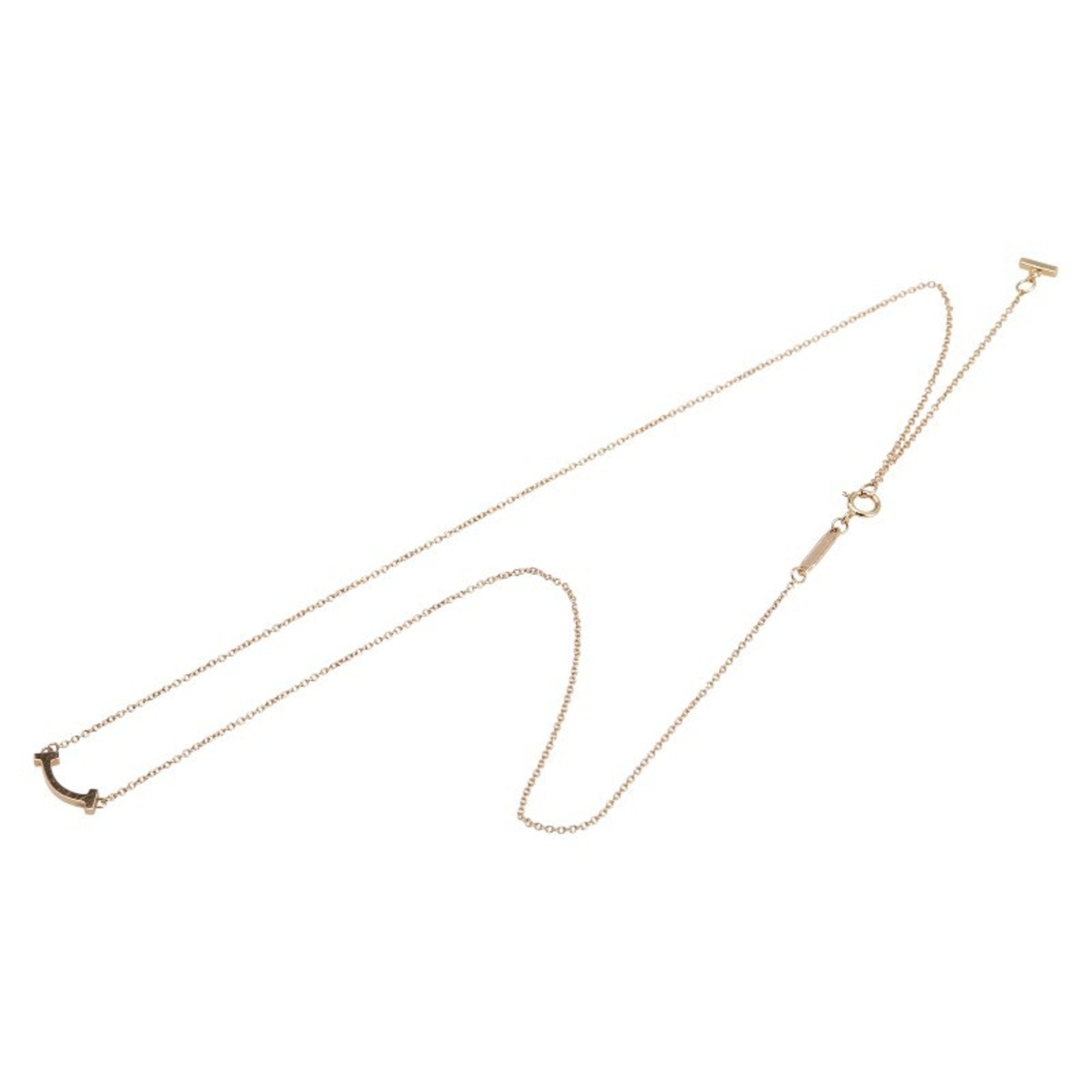 T Smile Mini Pendant Necklace 18K Rose Gold