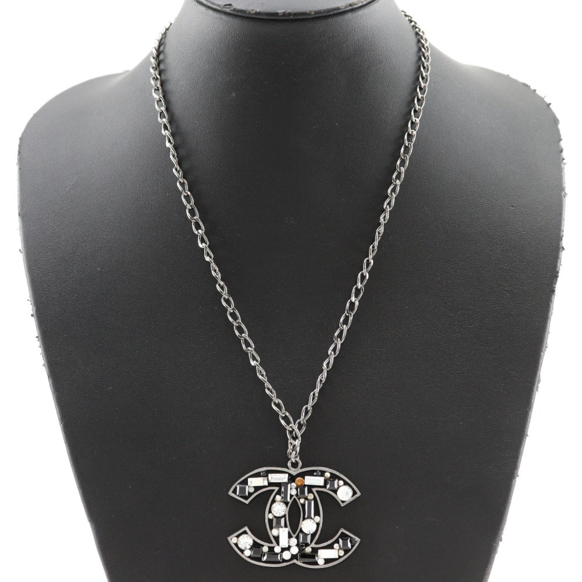 CC Logo Pendant Necklace Sterling Silver