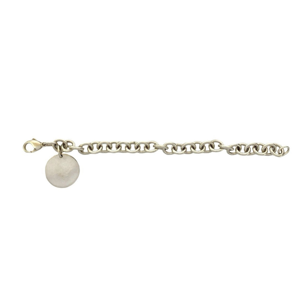 Round Tag Bracelet Sterling Silver
