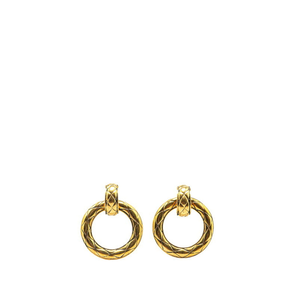 Vintage Earrings Gold-Tone Metal