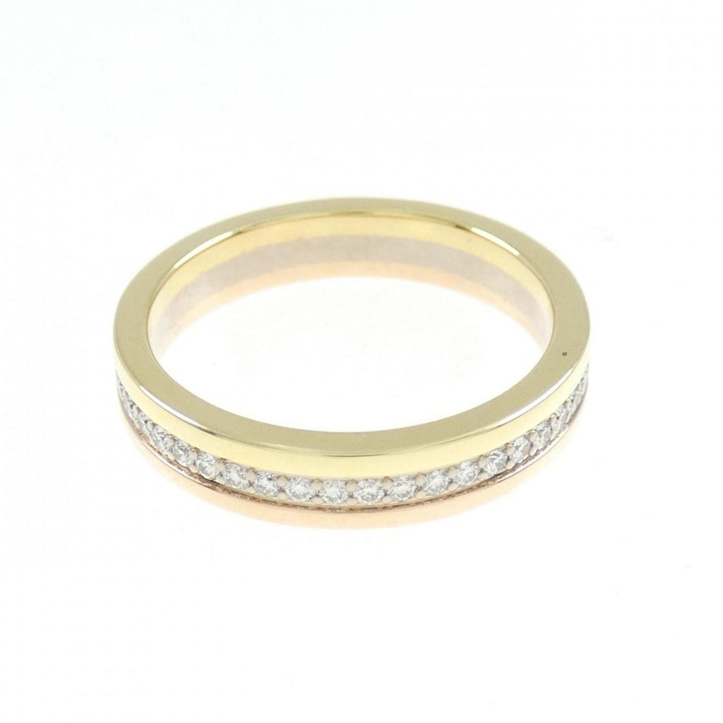 Vendome Louis Cartier Band Ring 18K Tricolor Gold