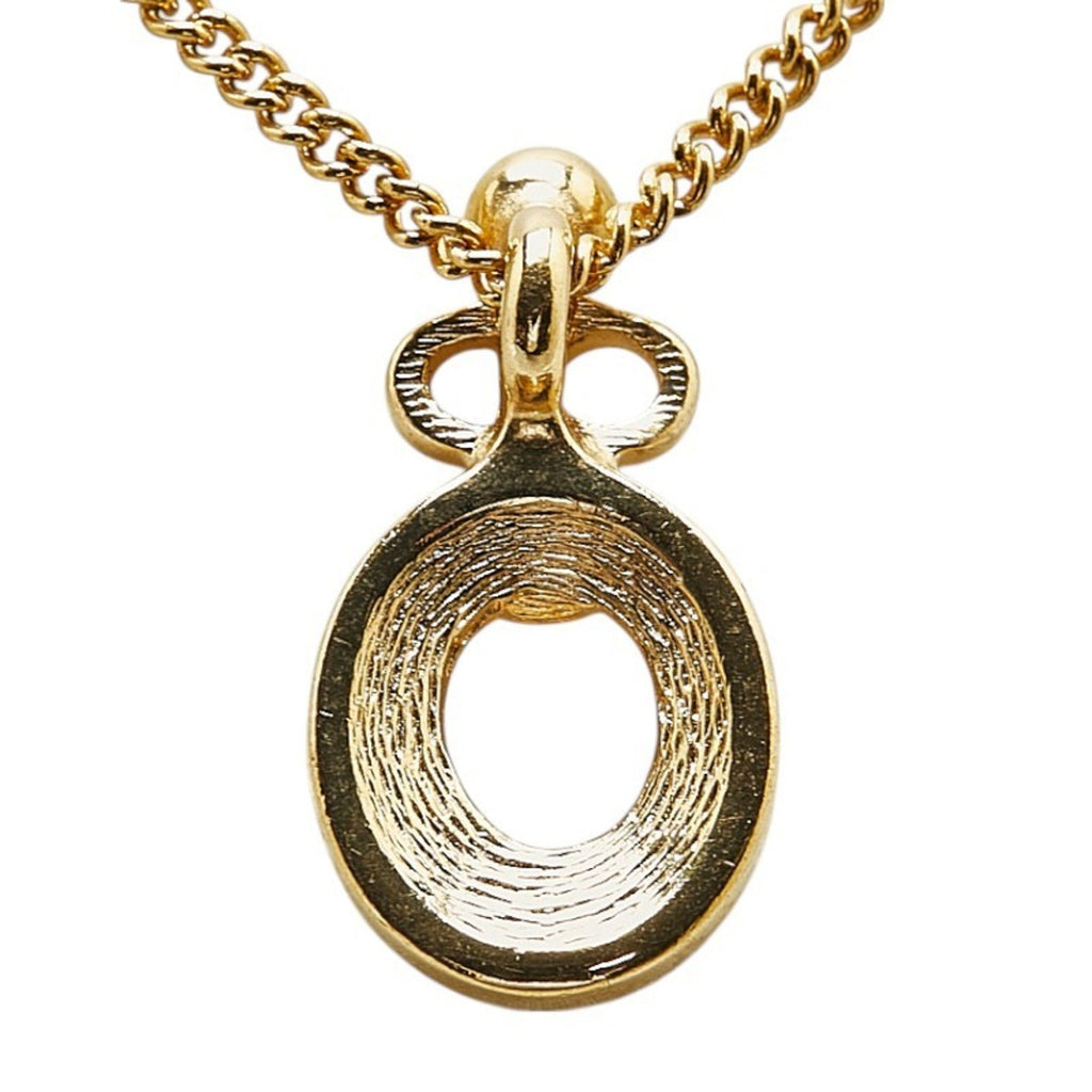 Pendant Necklace Gold Plated with Rhinestone