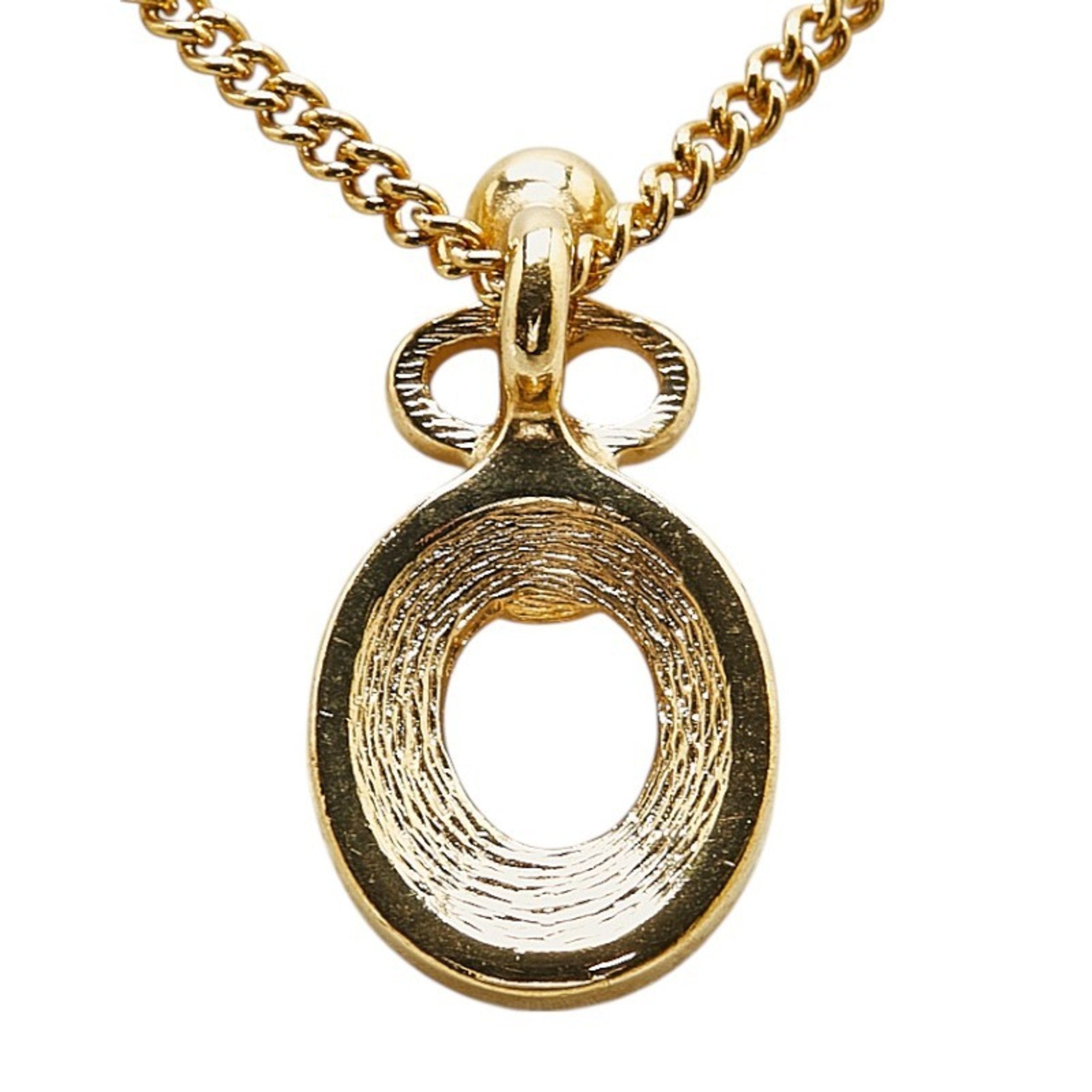 Pendant Necklace Gold Plated with Rhinestone